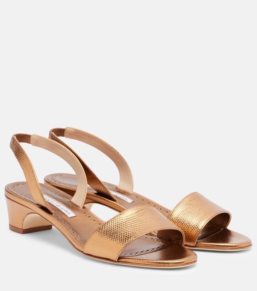 manolo blahnik patopia leather slingback sandals