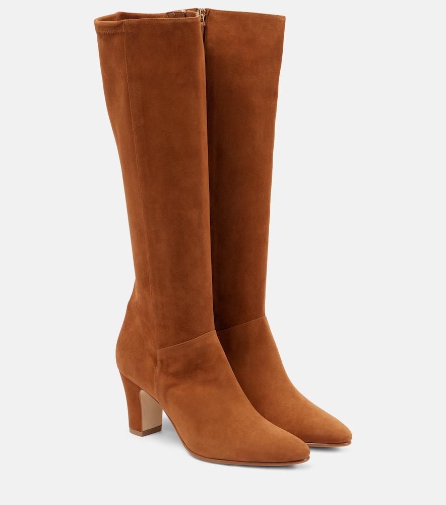 manolo blahnik pitana suede knee-high boots