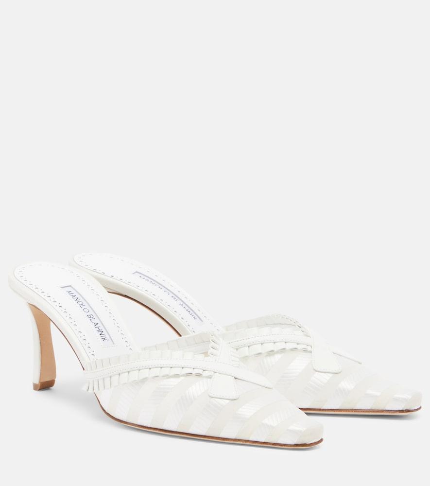 manolo blahnik voluptia organza mules