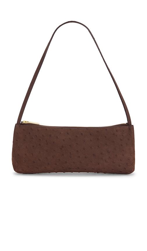 mansur gavriel gaia baguette bag in brown.