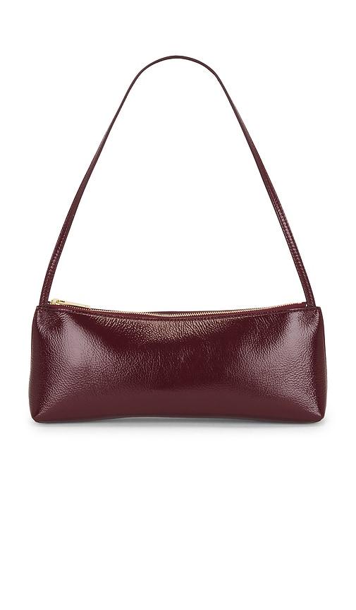 mansur gavriel gaia baguette bag in burgundy.