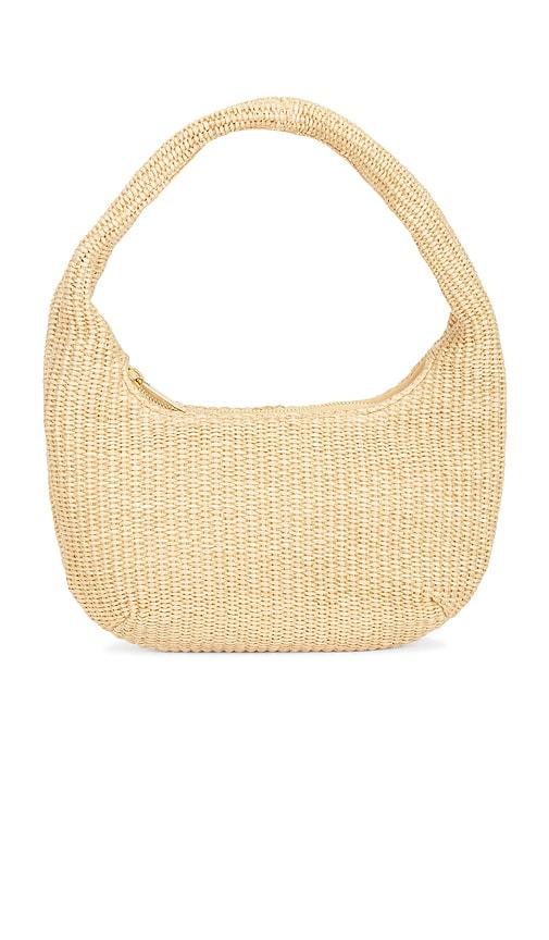 mansur gavriel mini gnocchi bag in tan.