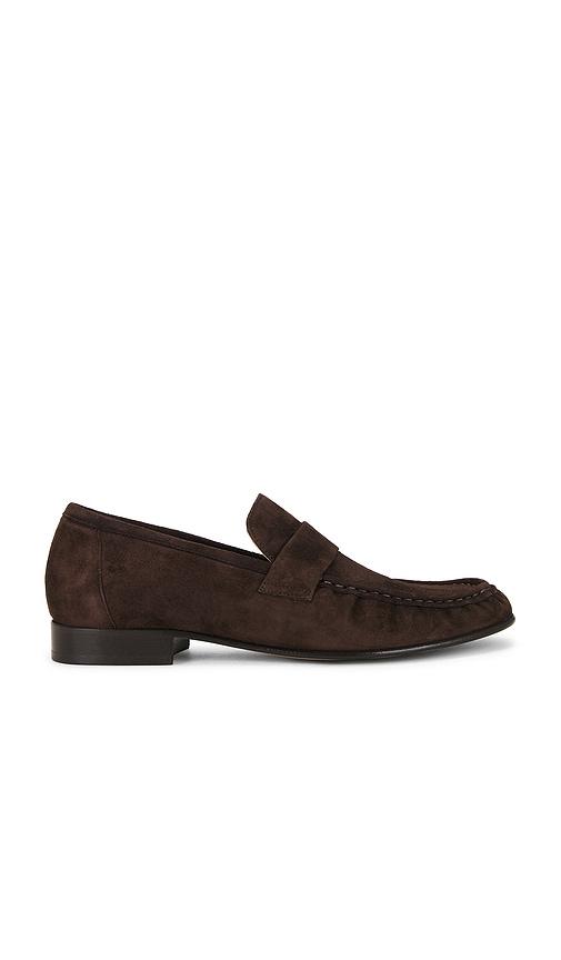 mansur gavriel ruched loafer in chocolate. - size 38 (also in 39)