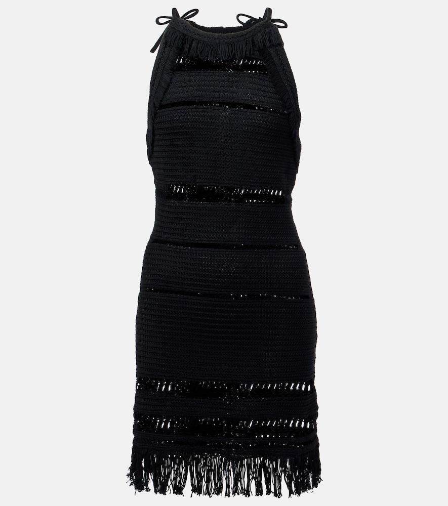 marant etoile araliage macramé cotton minidress