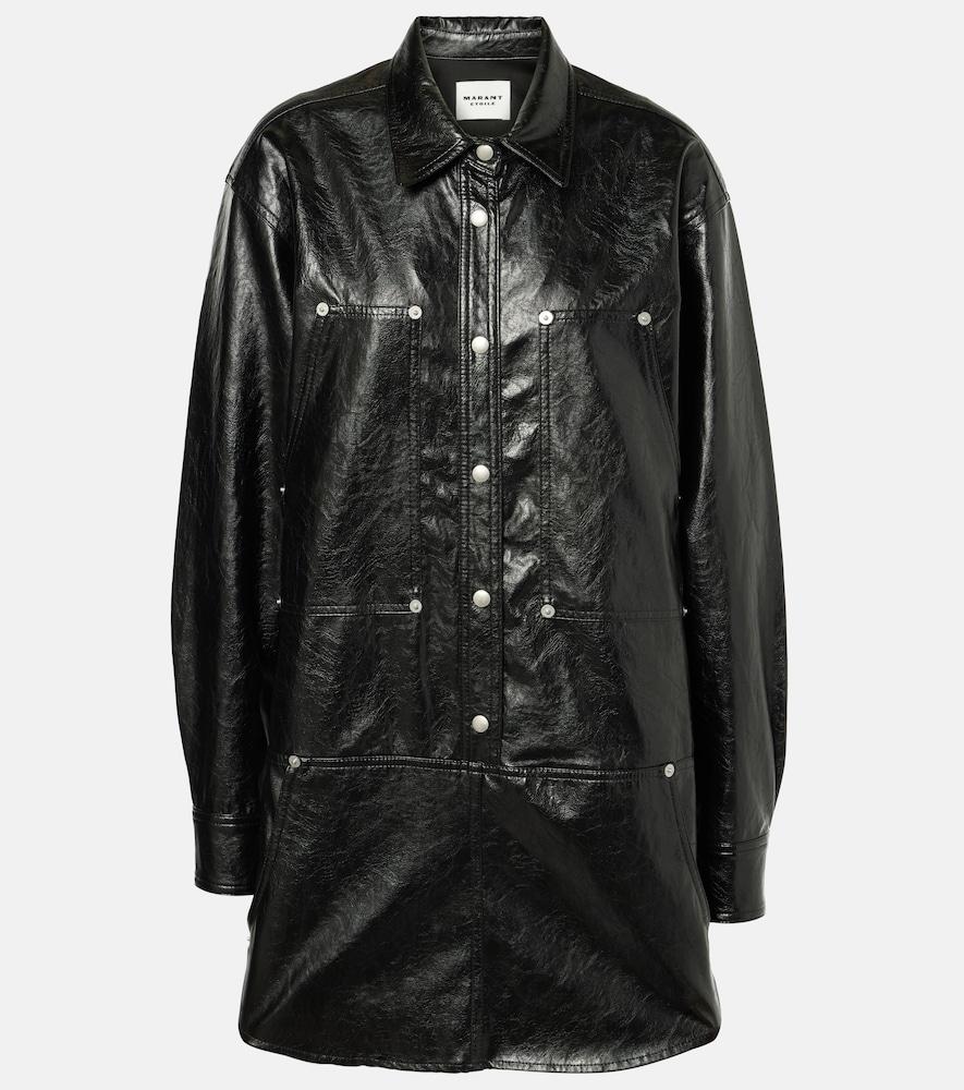marant etoile ayali faux leather minidress
