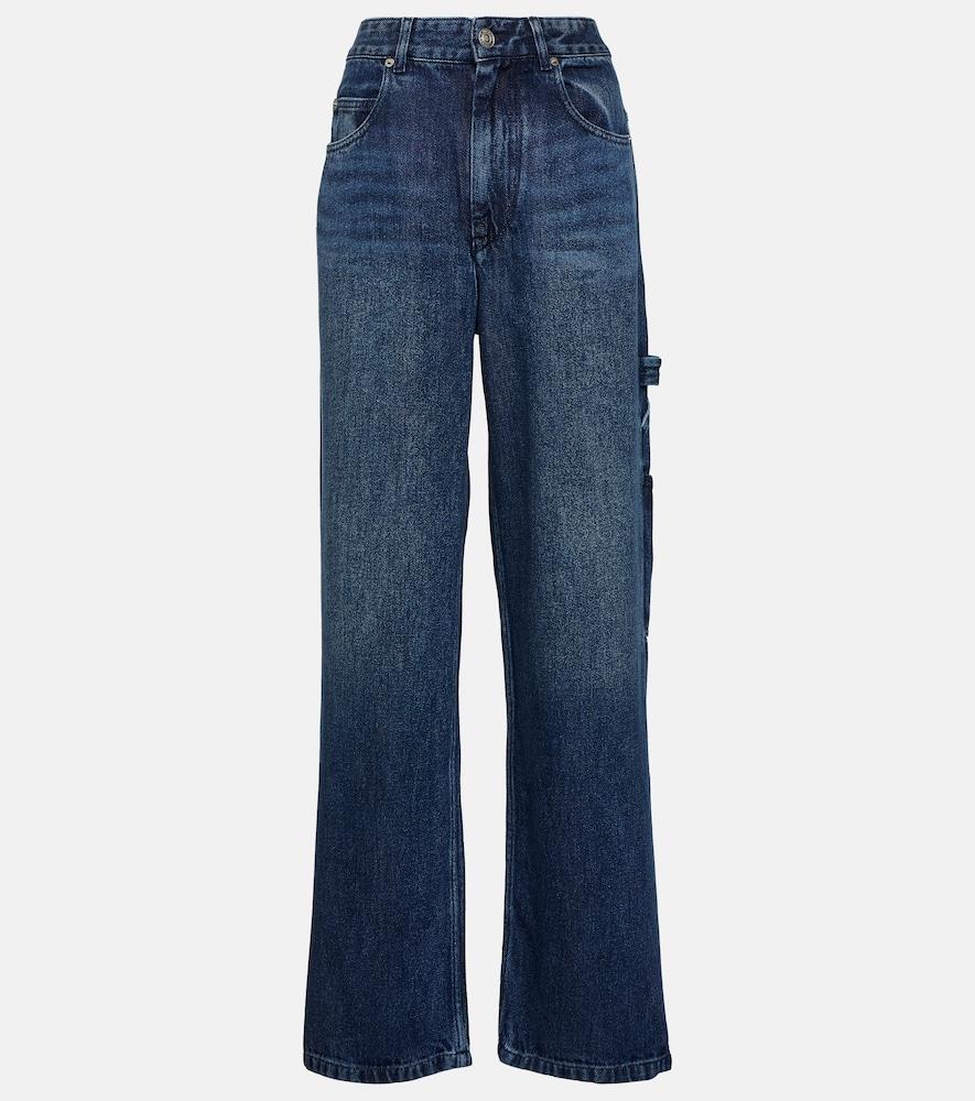 marant etoile bymara high-rise cargo jeans