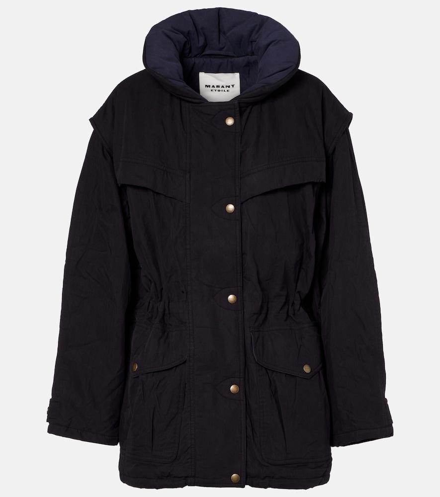 marant etoile damone hooded cotton-blend jacket