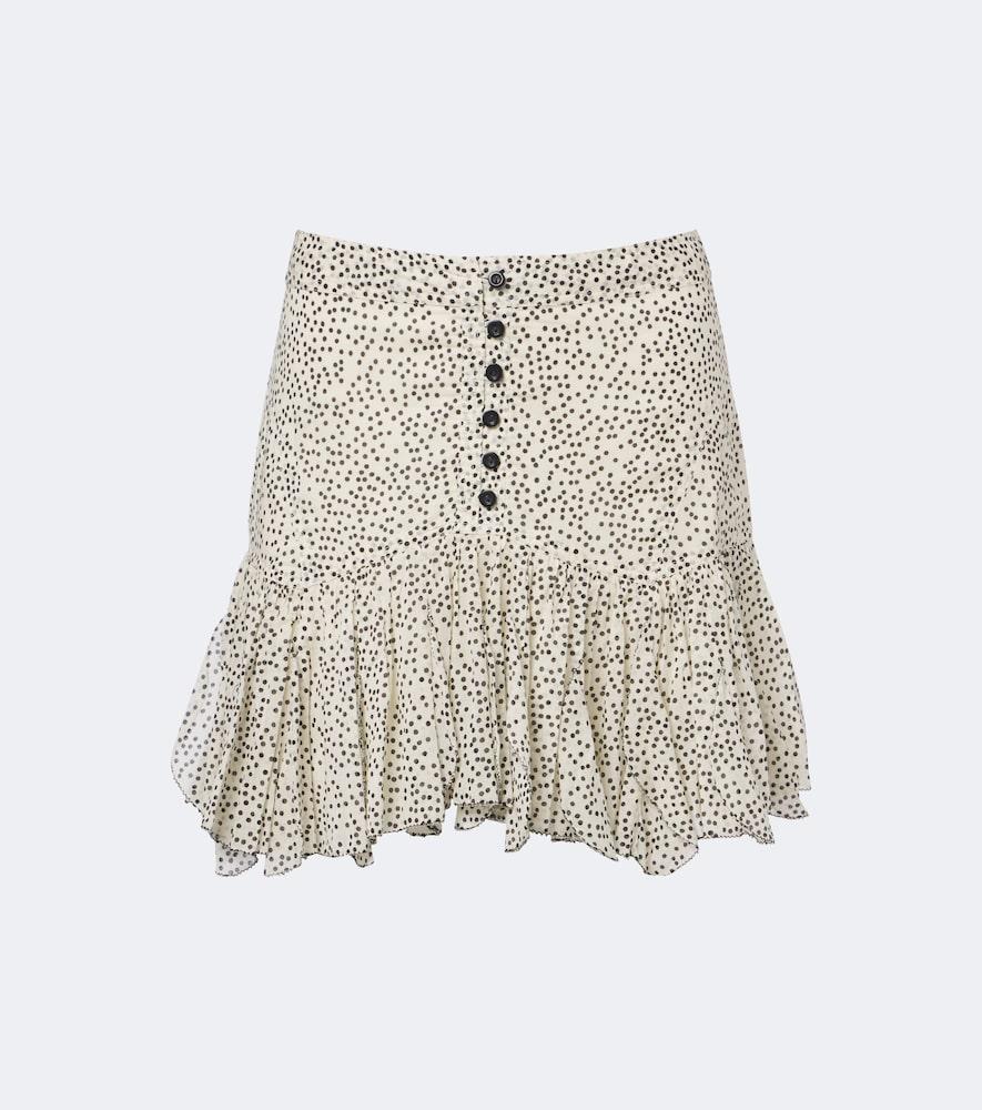marant etoile daneen polka-dot cotton voile miniskirt