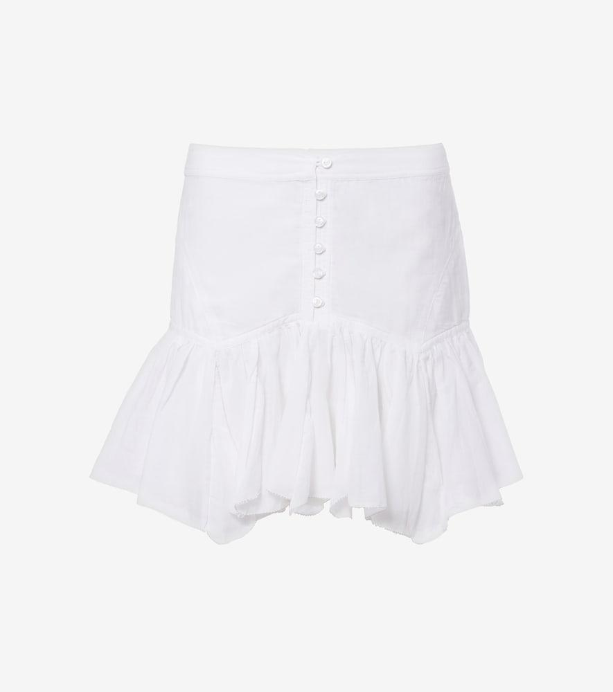 marant etoile daneen ruffled cotton-blend miniskirt