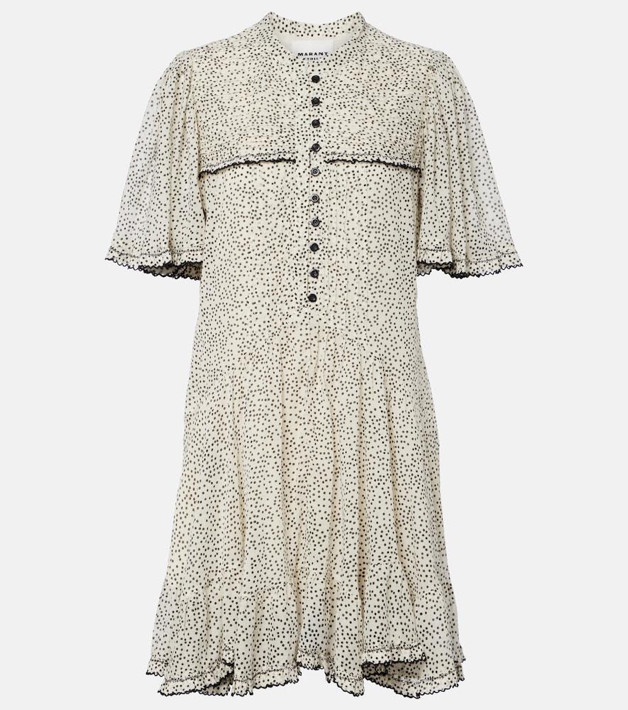 marant etoile daynia polka-dot cotton minidress