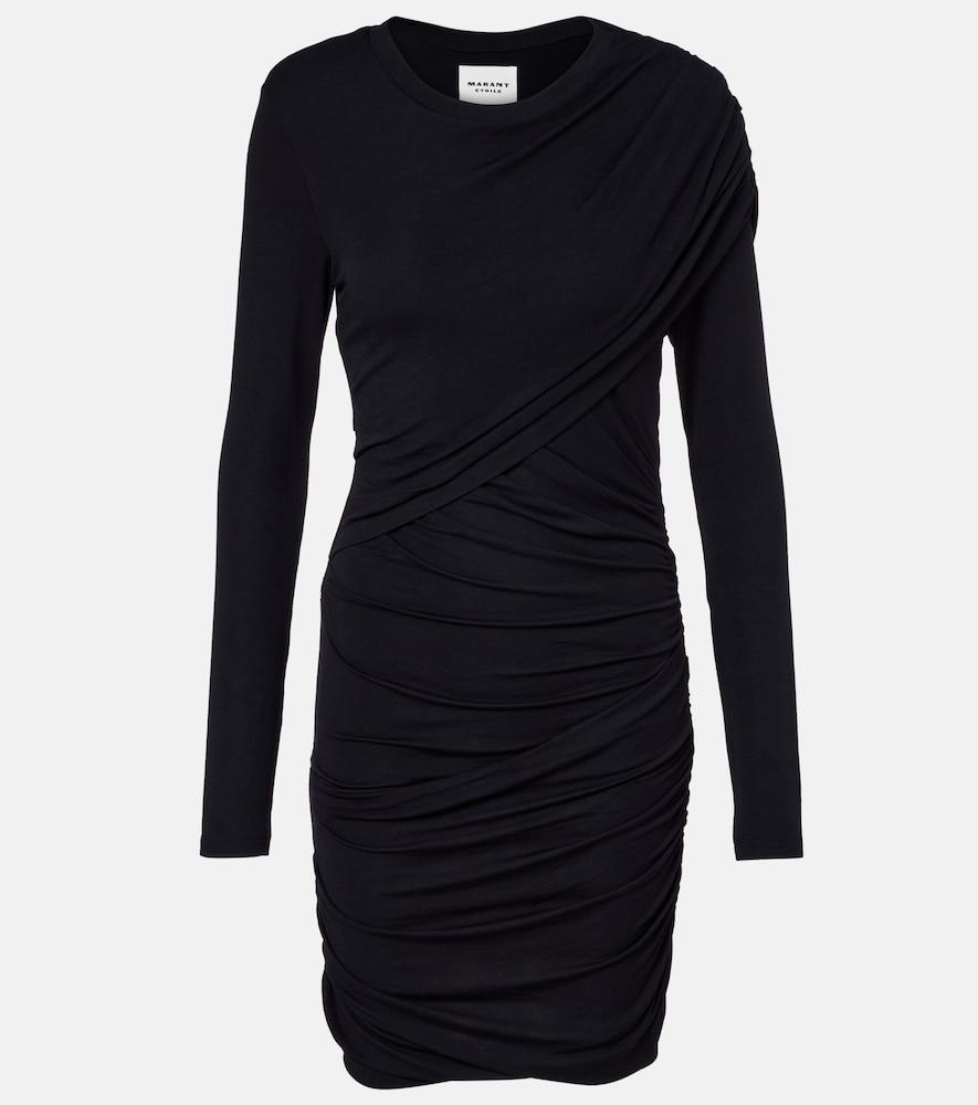 marant etoile denise draped jersey minidress