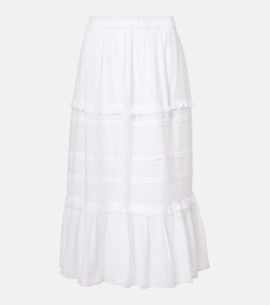 marant etoile diya cotton-blend maxi skirt