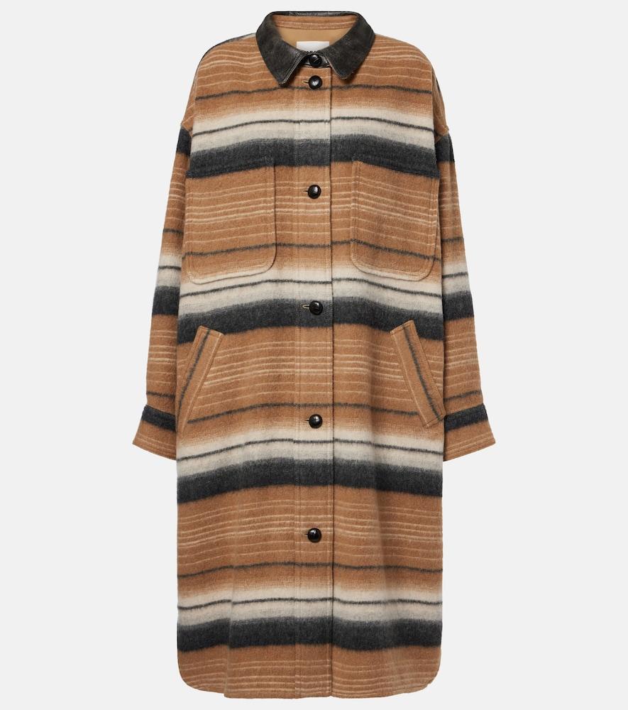 marant etoile djilaga wool-blend coat