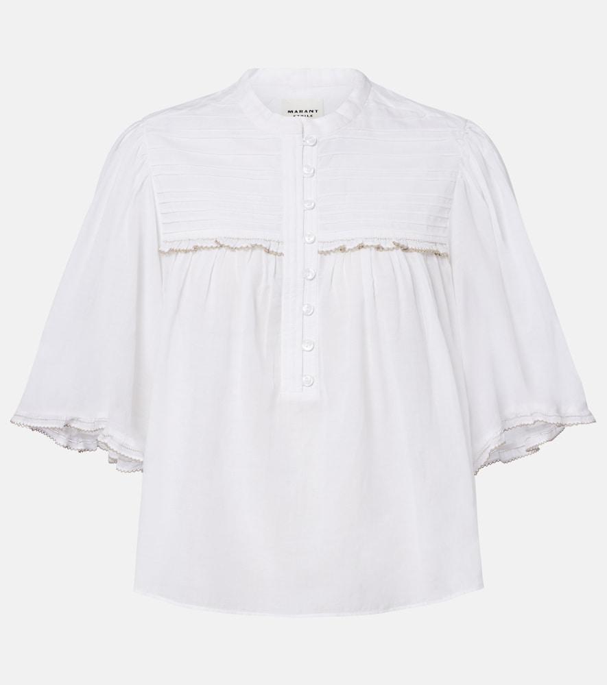 marant etoile douna cotton-blend blouse
