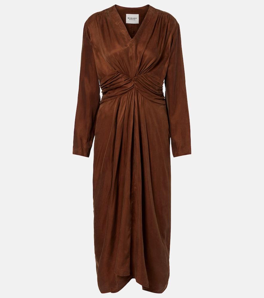marant etoile draped midi dress