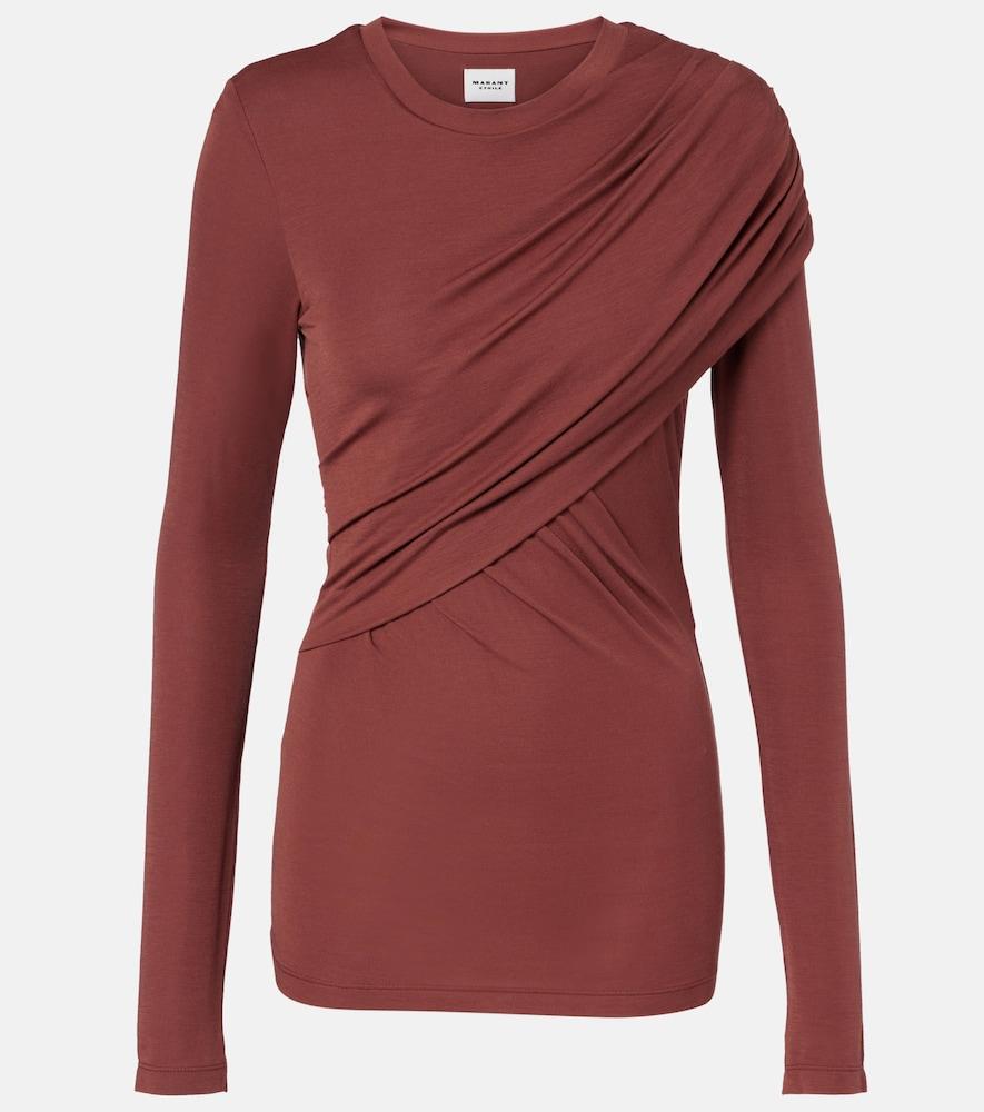 marant etoile dressi draped jersey top
