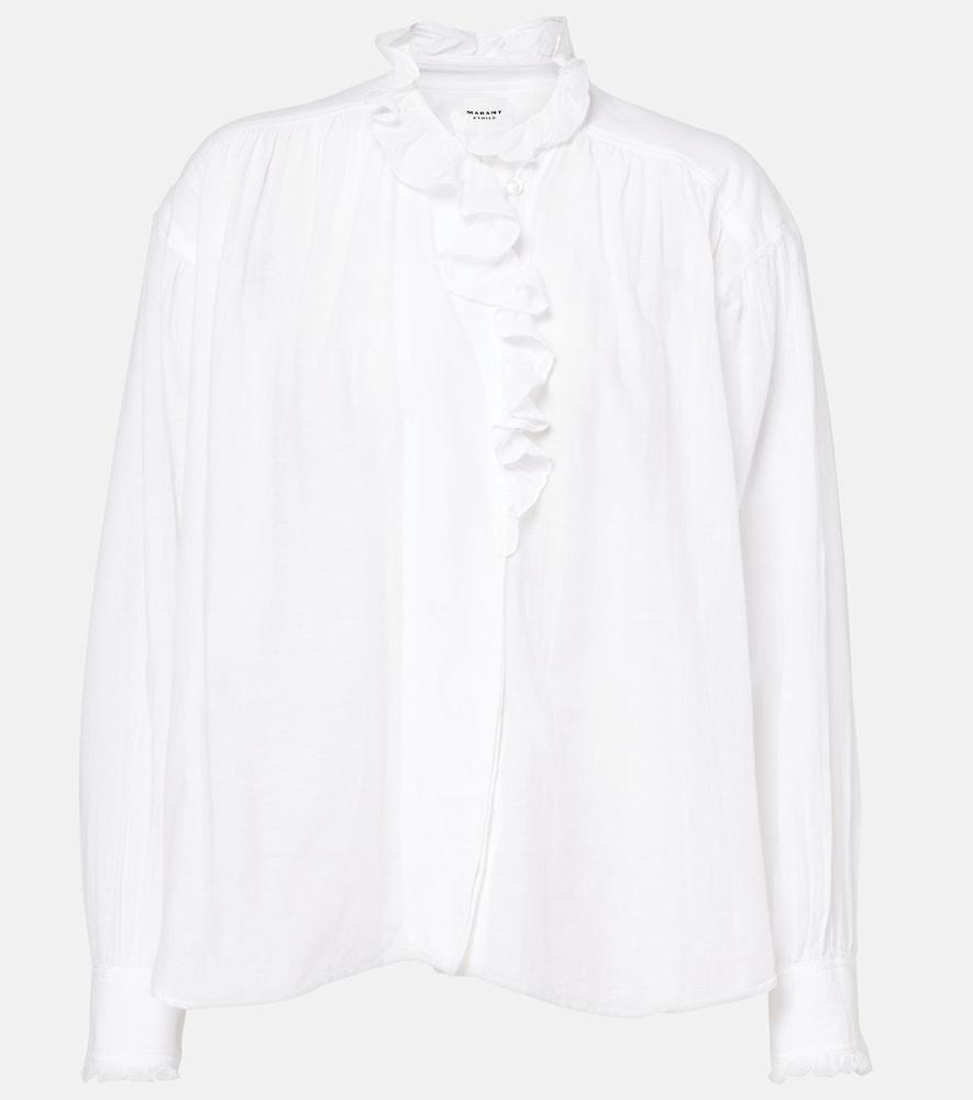 marant etoile etoile cotton-blend pajama shirt