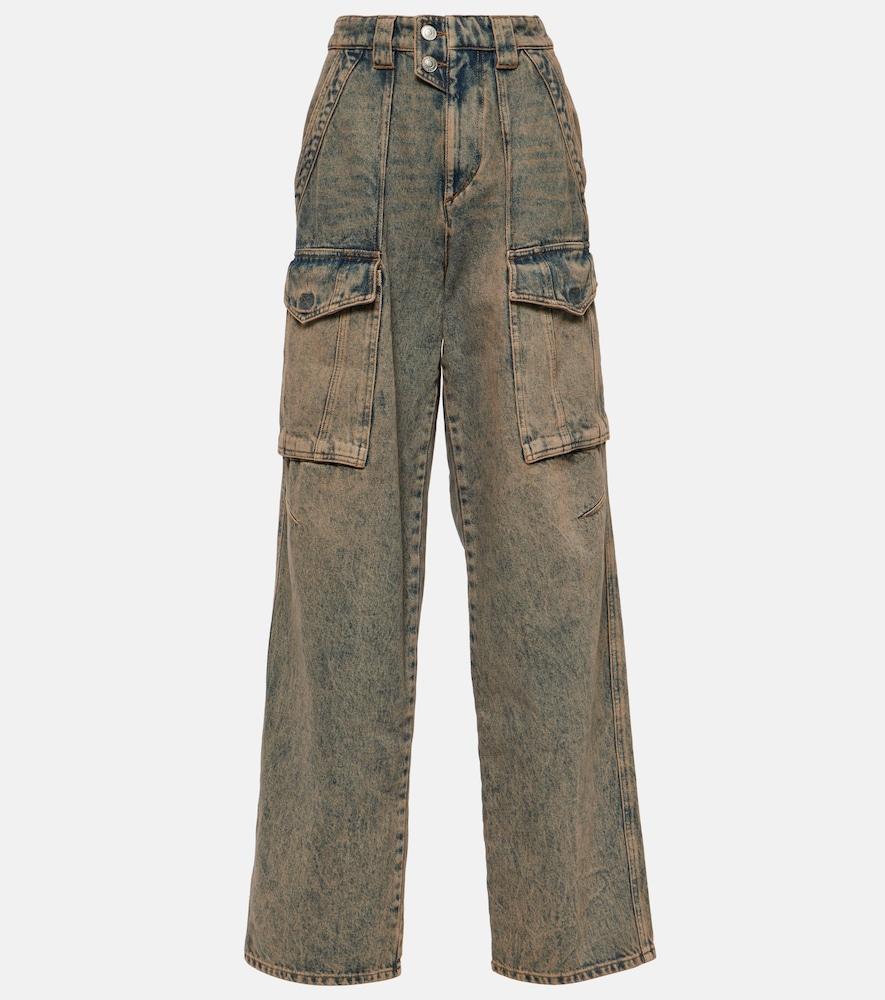 marant etoile heilani high-rise cargo jeans
