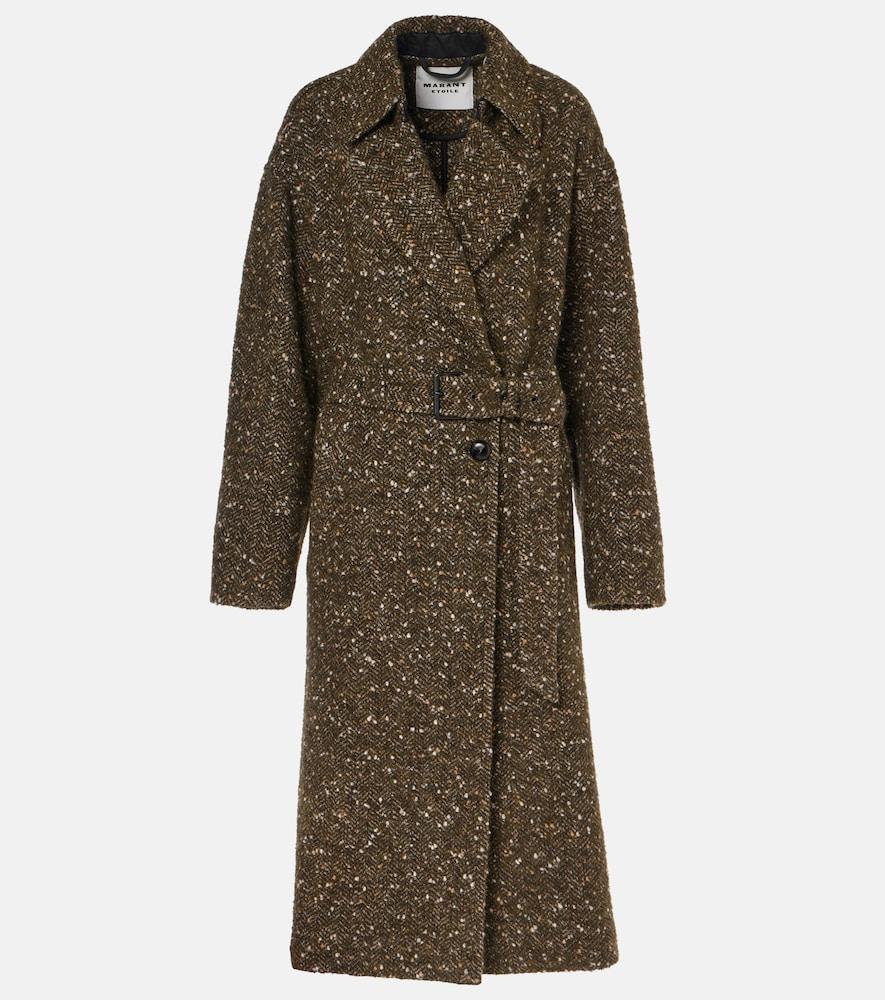 marant etoile horia wool-blend wrap coat