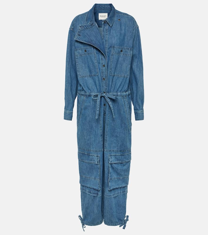 marant etoile idany denim jumpsuit