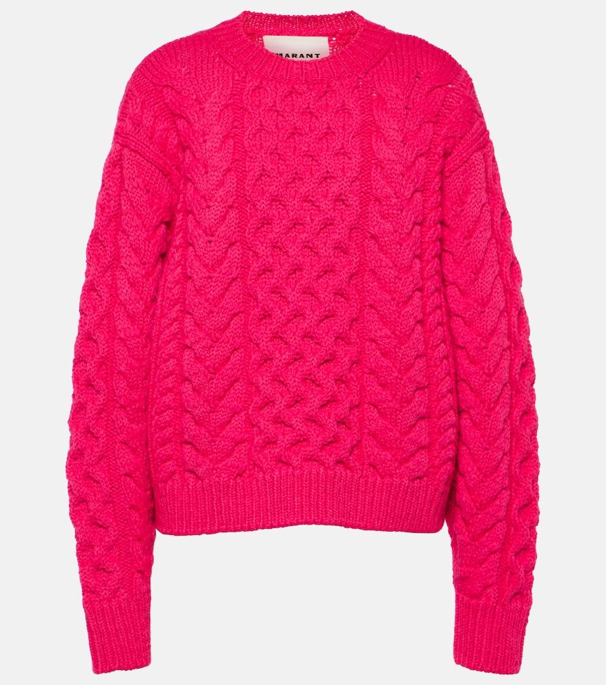 marant etoile jake cable-knit wool-blend sweater