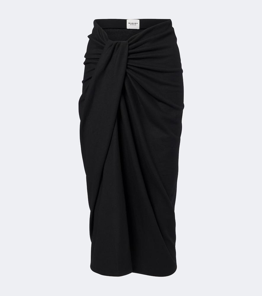 marant etoile jeldia draped midi skirt