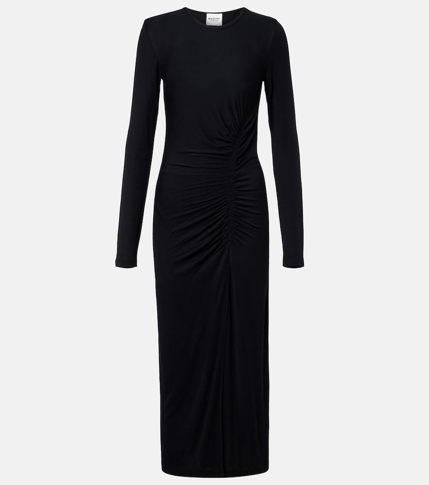 marant etoile jelina gathered jersey maxi dress