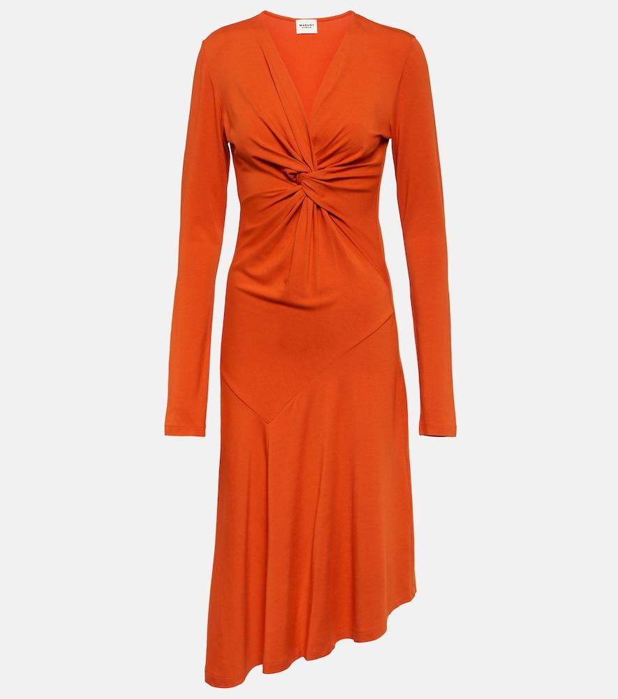 marant etoile lania jersey midi dress