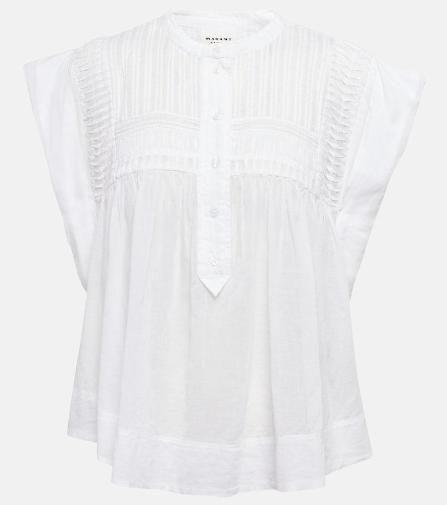 marant etoile leaza cotton blouse