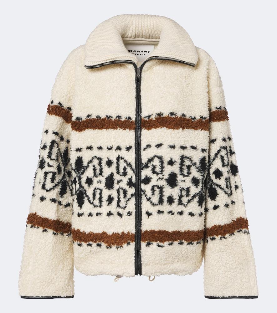 marant etoile luka teddy jacket