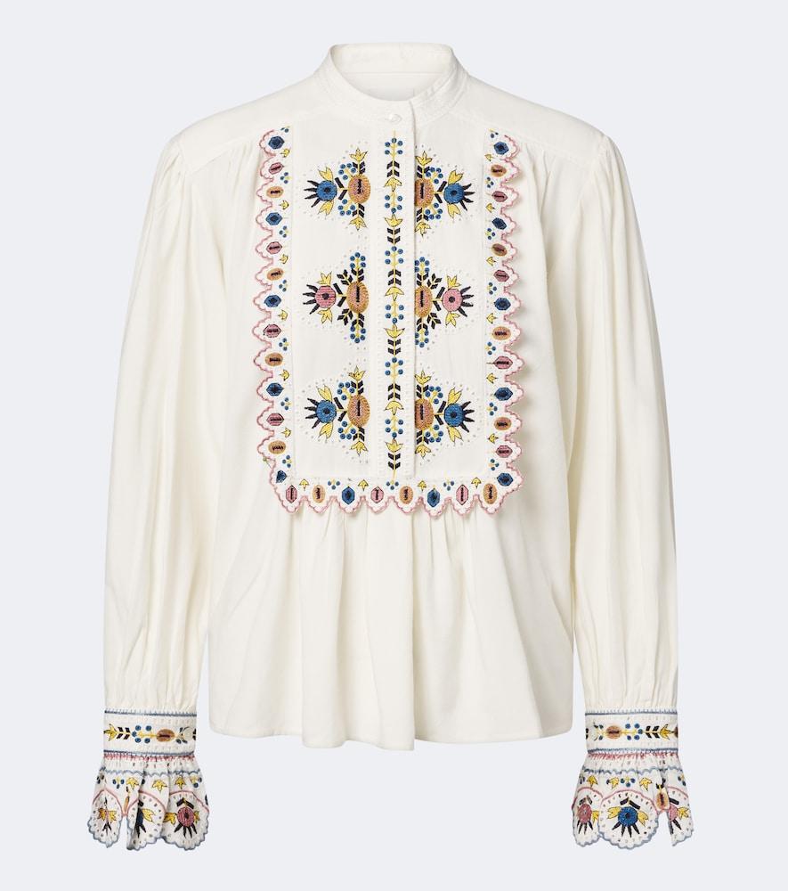 marant etoile monique embroidered blouse