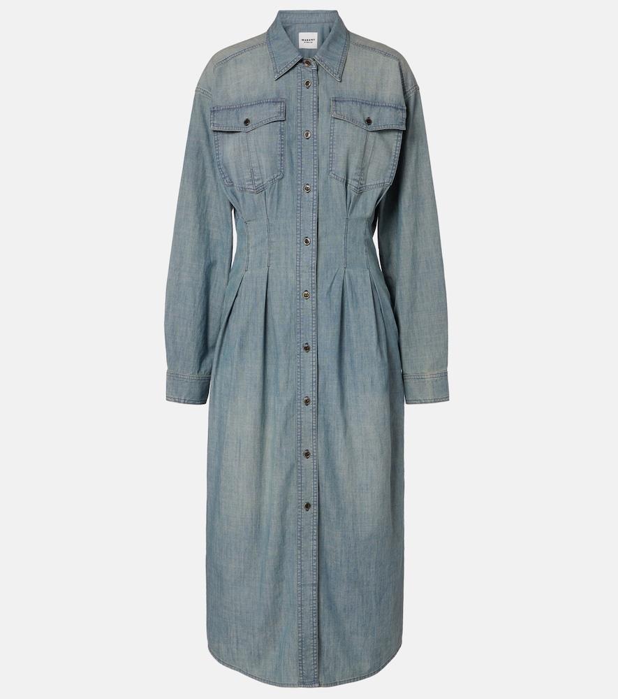 marant etoile nolwen chambray shirt dress