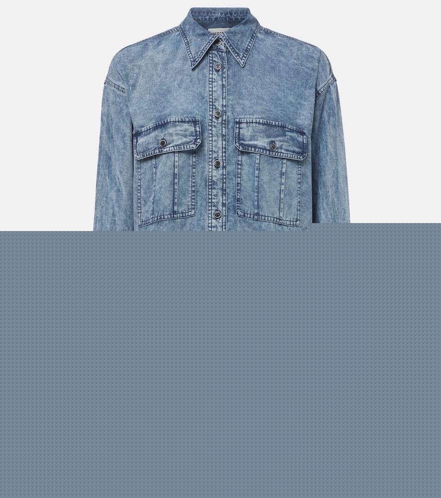 marant etoile palvina denim shirt dress