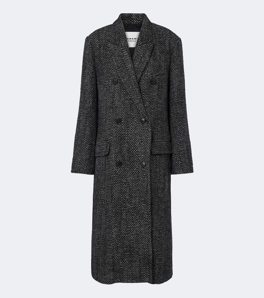 marant etoile pilda herringbone double-breasted coat