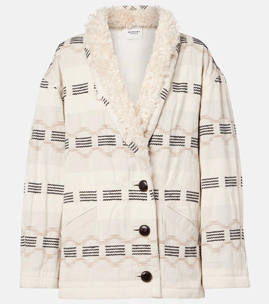 marant etoile qayla cotton-blend jacquard jacket