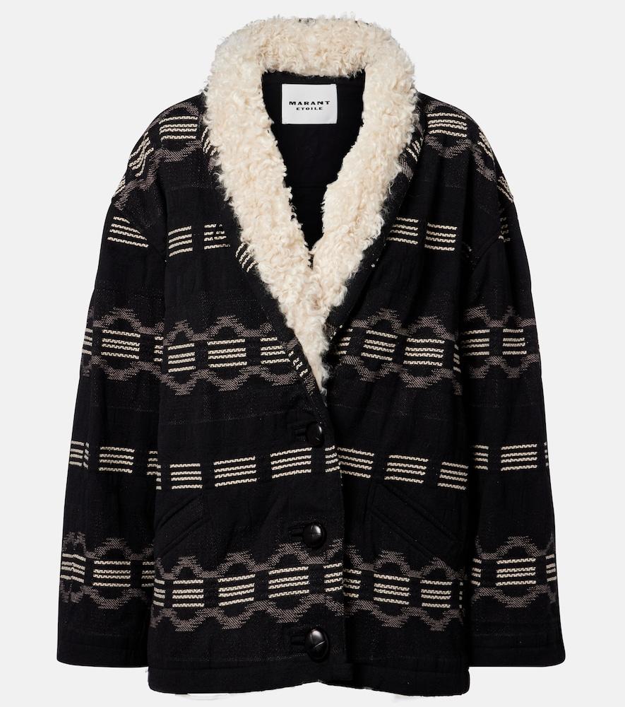 marant etoile qayla cotton-blend jacquard jacket