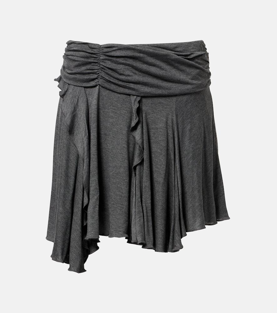 marant etoile rosinda asymmetric draped miniskirt