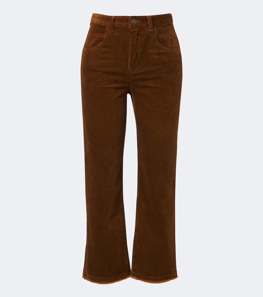 marant etoile ruthie cropped corduroy straight pants