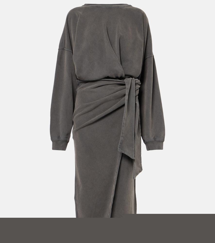 marant etoile sandrina cotton jersey sweatshirt dress