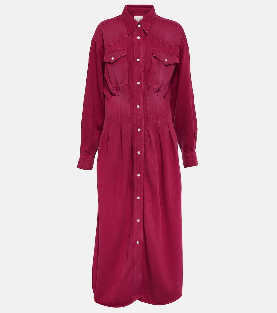 marant etoile tomia tencel midi dress