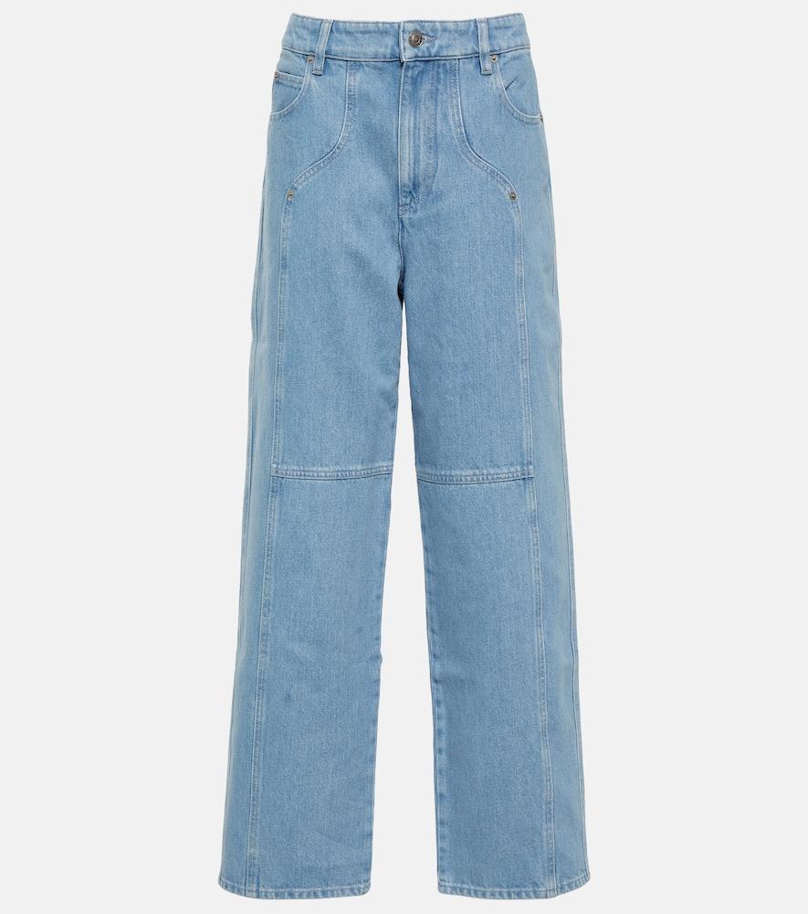 marant etoile valeria mid-rise straight jeans