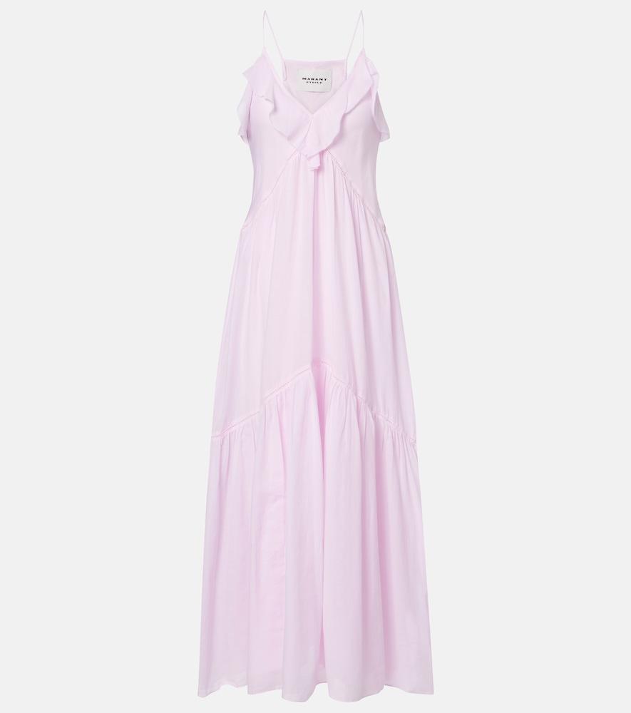marant etoile vasma ruffled cotton-blend maxi dress