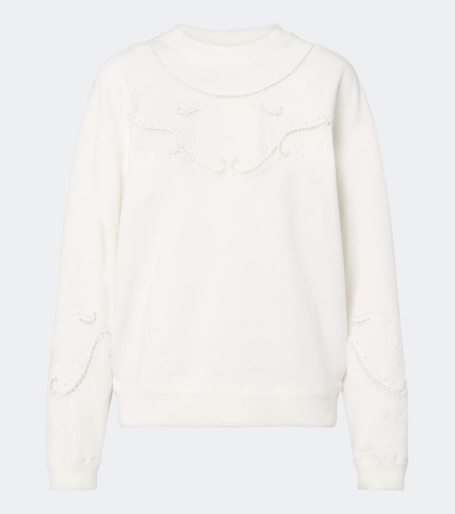 marant etoile vella embroidered cotton sweatshirt