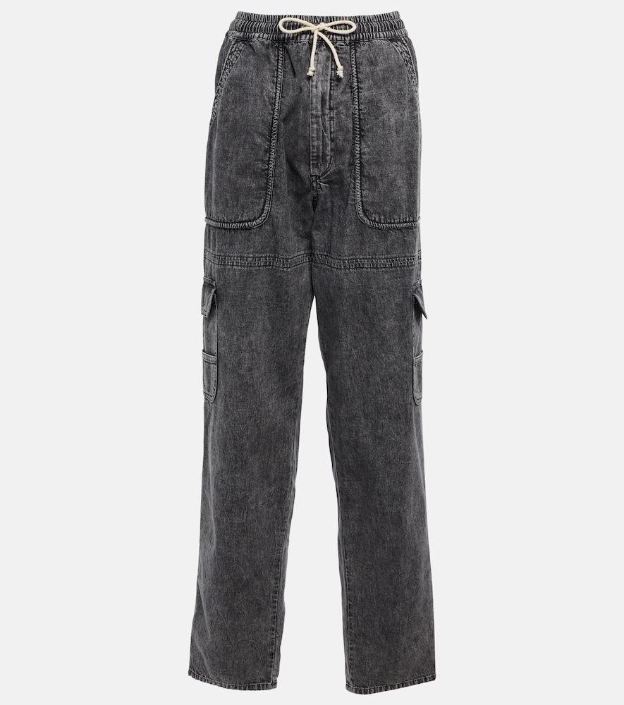 marant etoile viamao high-rise cotton pants