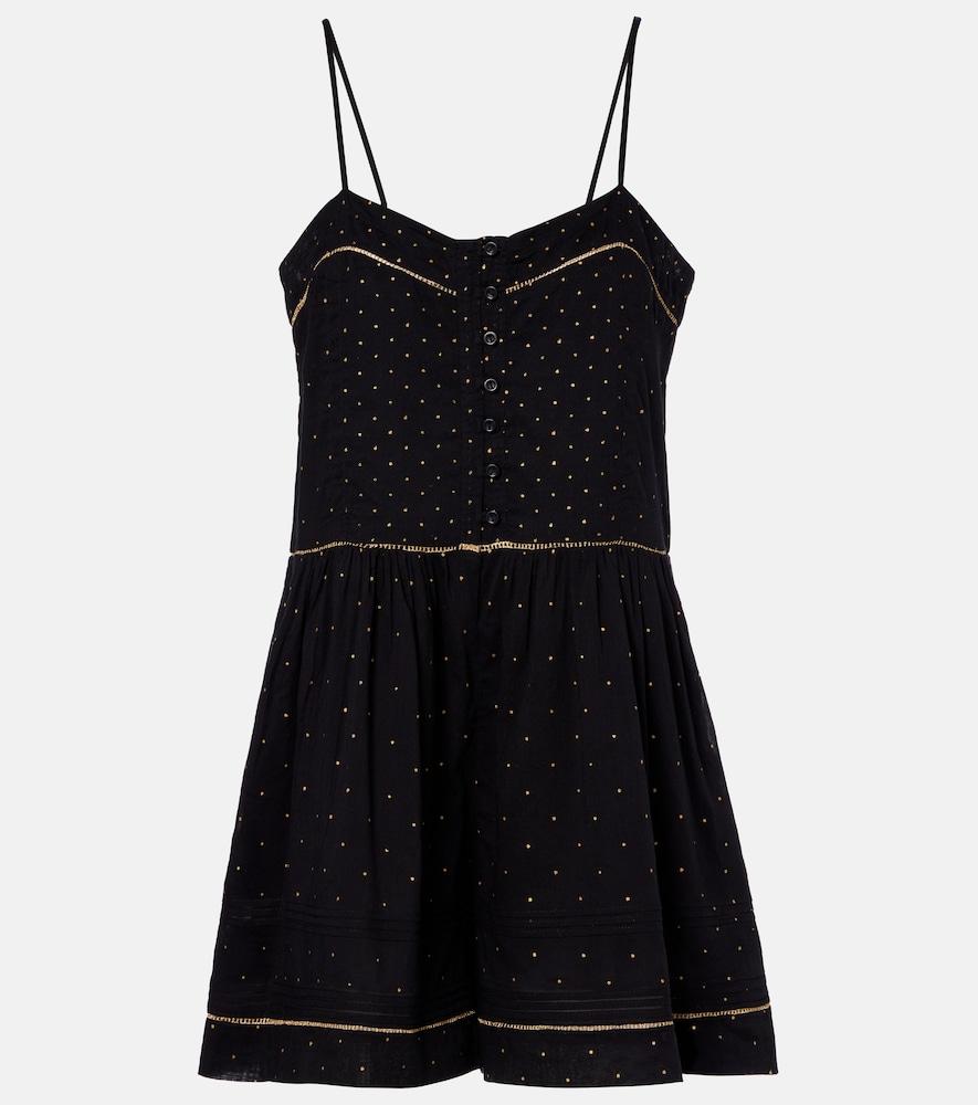 marant etoile vickie polka-dot cotton romper