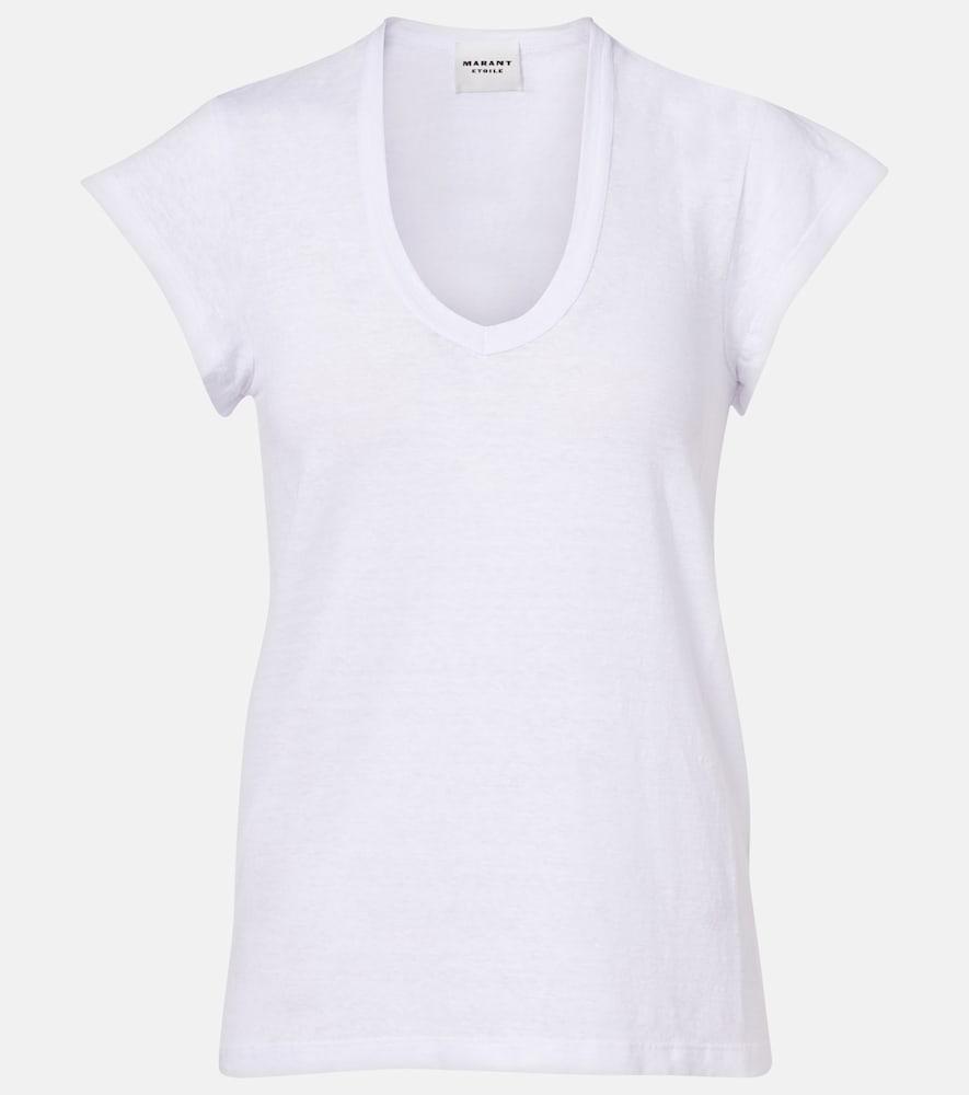 marant etoile zankou linen t-shirt