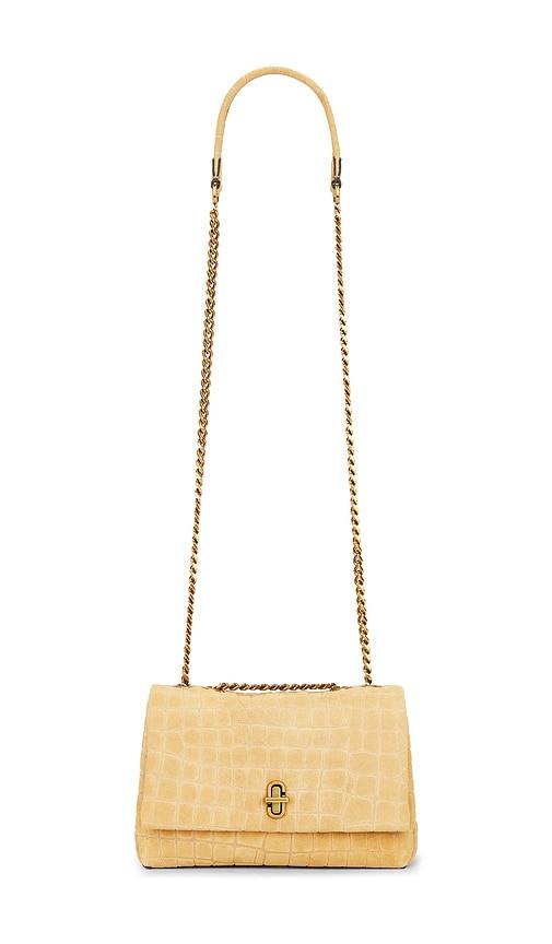 marc jacobs the slim dual chain shoulder in mustard.