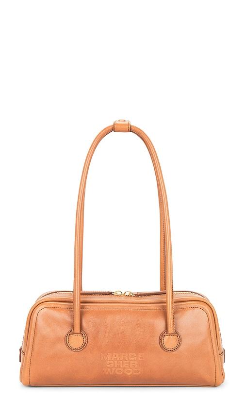 margesherwood soft boston east west bag in tan.