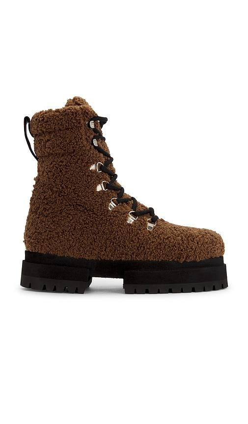 maria luca acacia teddy hiking boot in brown. - size 38 (also in 39)