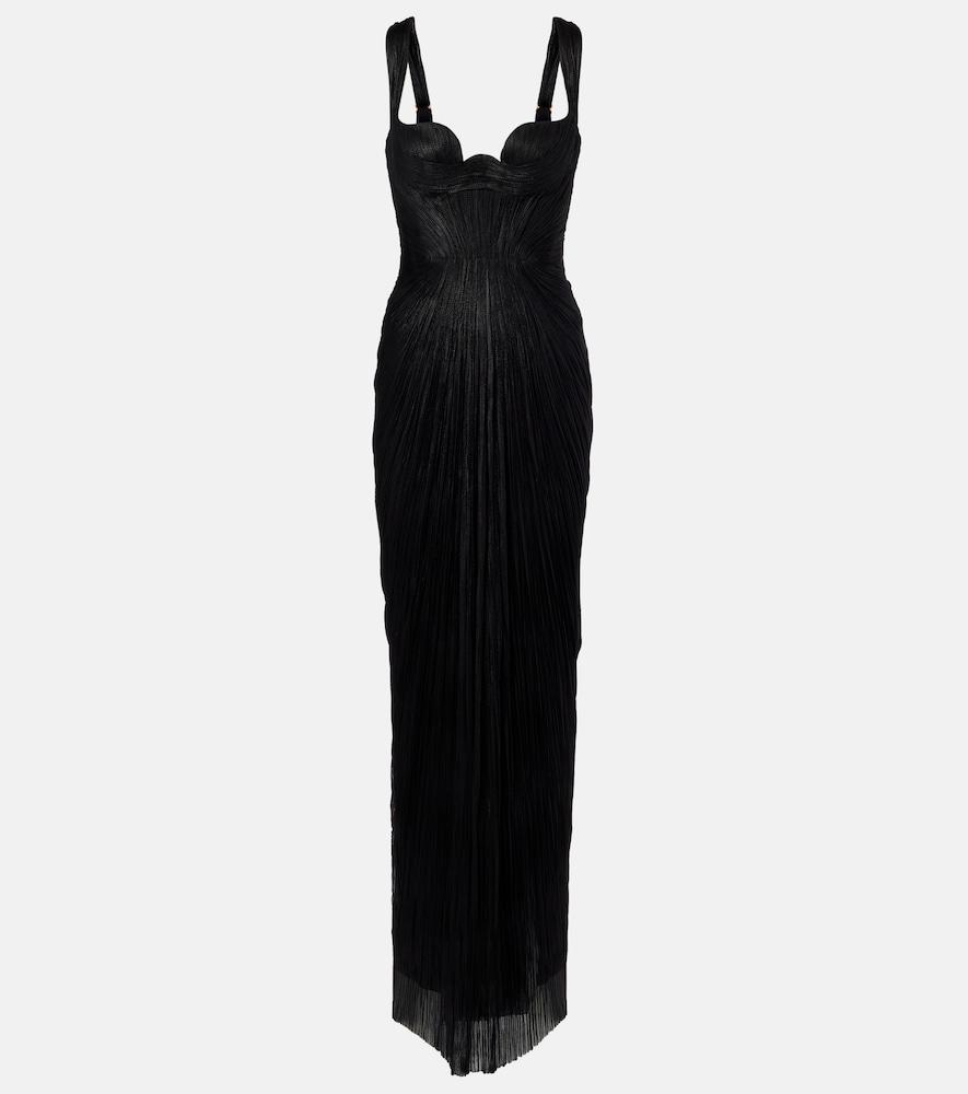 maria lucia hohan anais open-back silk muslin gown